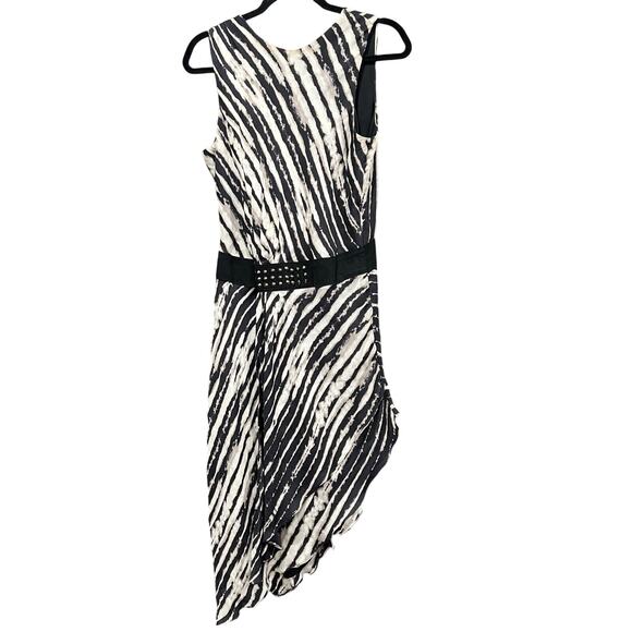 Haute Hippie Dress Medium Sleeveless Animal Print Studded Asymmetrical - Picture 1 of 12